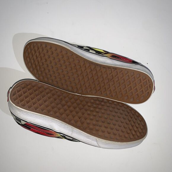 Vans x Disney Shoes Womens 9 Mens 7.5 Mickey Minnie Black Checkered Flames - Picture 9 of 9